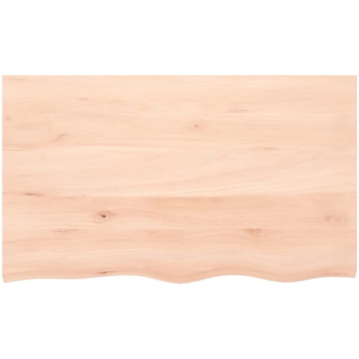 Bänkskiva för badrum 100x60x(2-6) cm obehandlat massivt trä vidaXL 100 x 60 x 6 cm – bild 3
