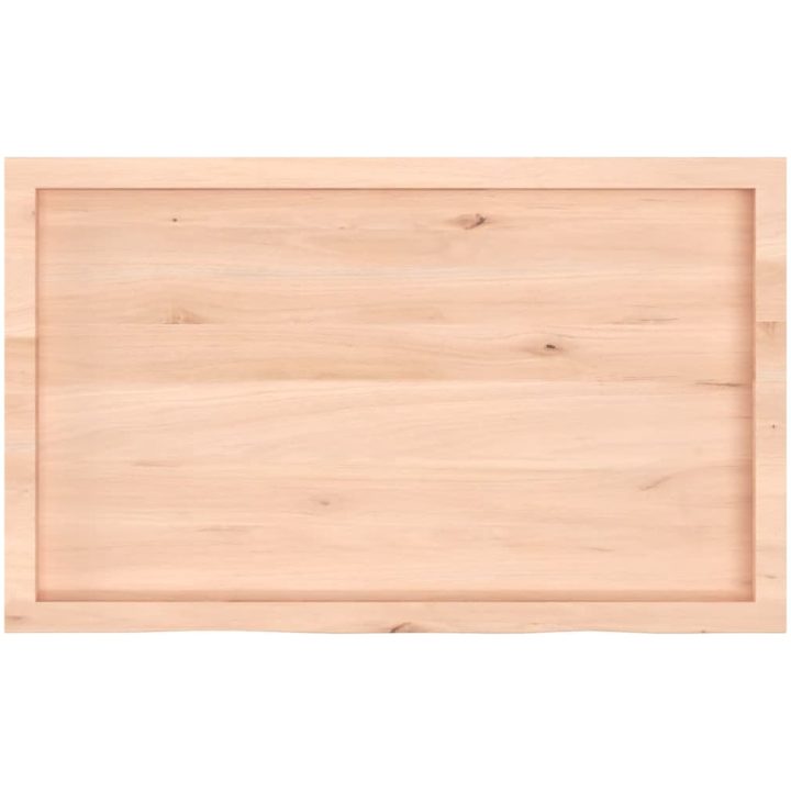 Bänkskiva för badrum 100x60x(2-6) cm obehandlat massivt trä vidaXL 100 x 60 x 6 cm – bild 4