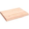 Bänkskiva för badrum 40x30x(2-4) cm obehandlat massivt trä vidaXL 40 x 30 x 4 cm – miniatyr 2