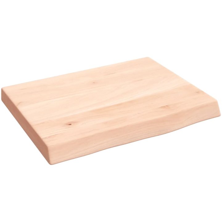 Bänkskiva för badrum 40x30x(2-4) cm obehandlat massivt trä vidaXL 40 x 30 x 4 cm – bild 2