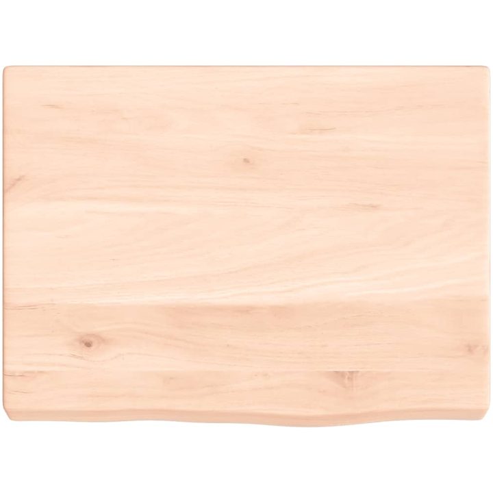 Bänkskiva för badrum 40x30x(2-4) cm obehandlat massivt trä vidaXL 40 x 30 x 4 cm – bild 3
