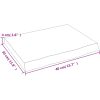 Bänkskiva för badrum 40x30x(2-4) cm obehandlat massivt trä vidaXL 40 x 30 x 4 cm – miniatyr 8