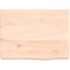 Bänkskiva för badrum 40x30x(2-6) cm obehandlat massivt trä vidaXL 40 x 30 x 6 cm – miniatyr 3