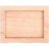 Bänkskiva för badrum 40x30x(2-6) cm obehandlat massivt trä vidaXL 40 x 30 x 6 cm – miniatyr 4
