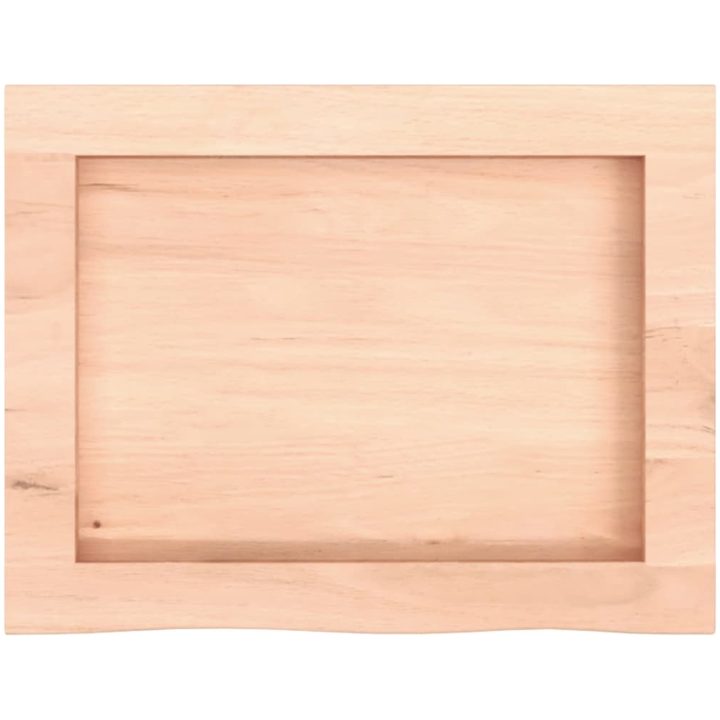 Bänkskiva för badrum 40x30x(2-6) cm obehandlat massivt trä vidaXL 40 x 30 x 6 cm – bild 4