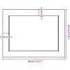 Bänkskiva för badrum 40x30x(2-6) cm obehandlat massivt trä vidaXL 40 x 30 x 6 cm – miniatyr 9