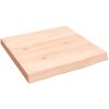 Bänkskiva för badrum 40x40x(2-4) cm obehandlat massivt trä vidaXL 40 x 40 x 4 cm – miniatyr 2