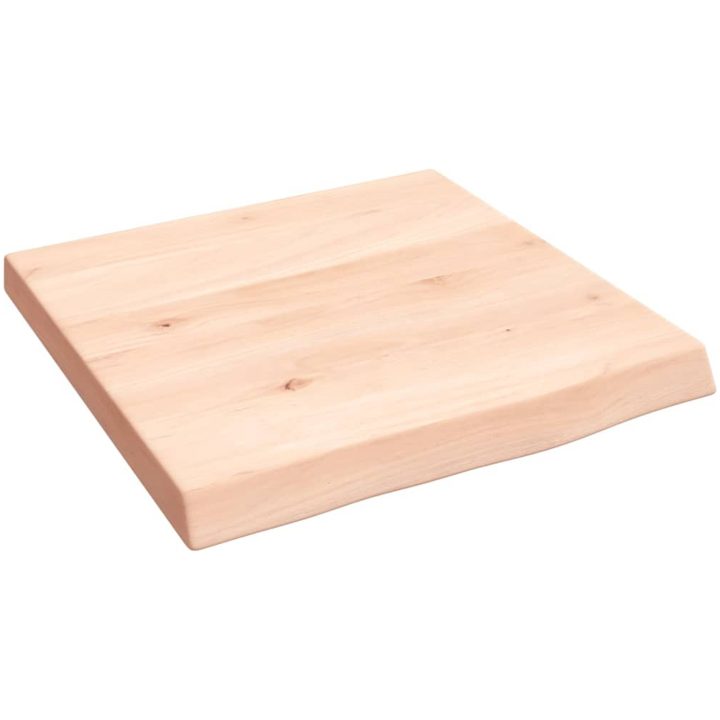 Bänkskiva för badrum 40x40x(2-4) cm obehandlat massivt trä vidaXL 40 x 40 x 4 cm – bild 2