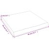 Bänkskiva för badrum 40x40x(2-4) cm obehandlat massivt trä vidaXL 40 x 40 x 4 cm – miniatyr 8