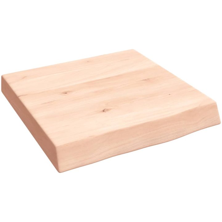 Bänkskiva för badrum 40x40x(2-6) cm obehandlat massivt trä vidaXL 40 x 40 x 6 cm – bild 2