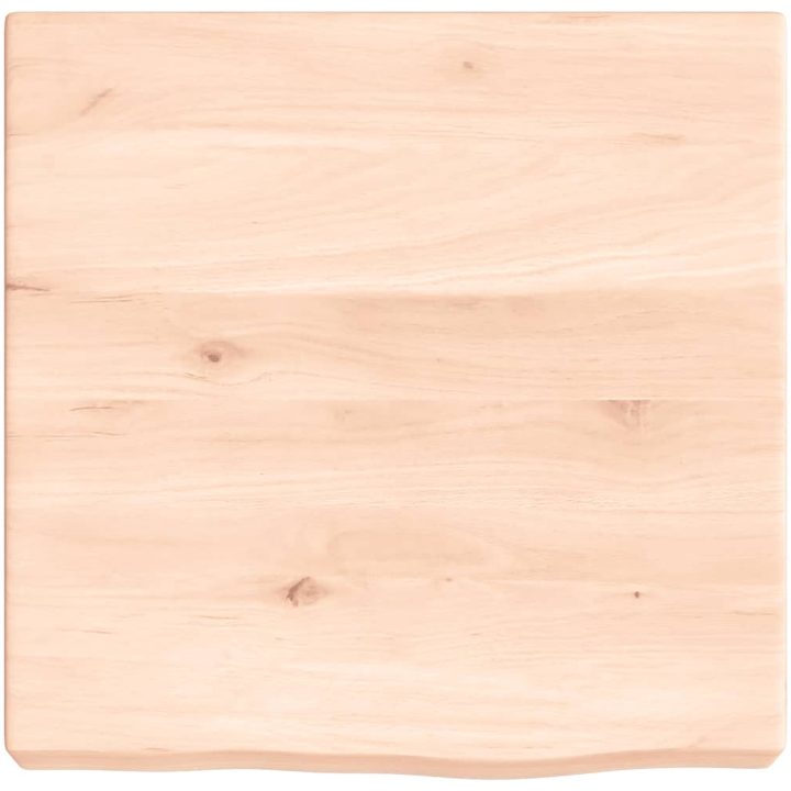Bänkskiva för badrum 40x40x(2-6) cm obehandlat massivt trä vidaXL 40 x 40 x 6 cm – bild 3