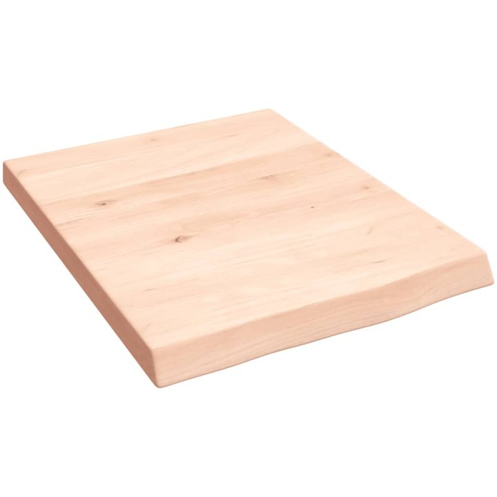 Bänkskiva för badrum 40x50x(2-4) cm obehandlat massivt trä vidaXL 40 x 50 x 4 cm – bild 2