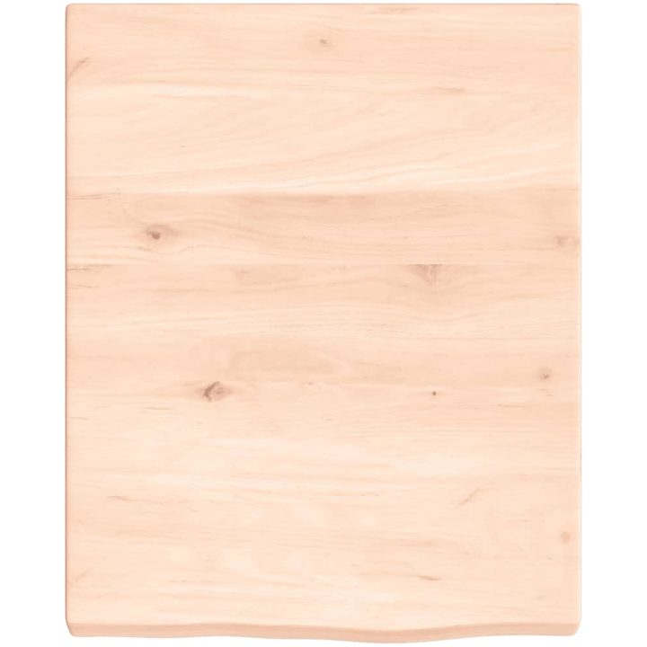 Bänkskiva för badrum 40x50x(2-4) cm obehandlat massivt trä vidaXL 40 x 50 x 4 cm – bild 3