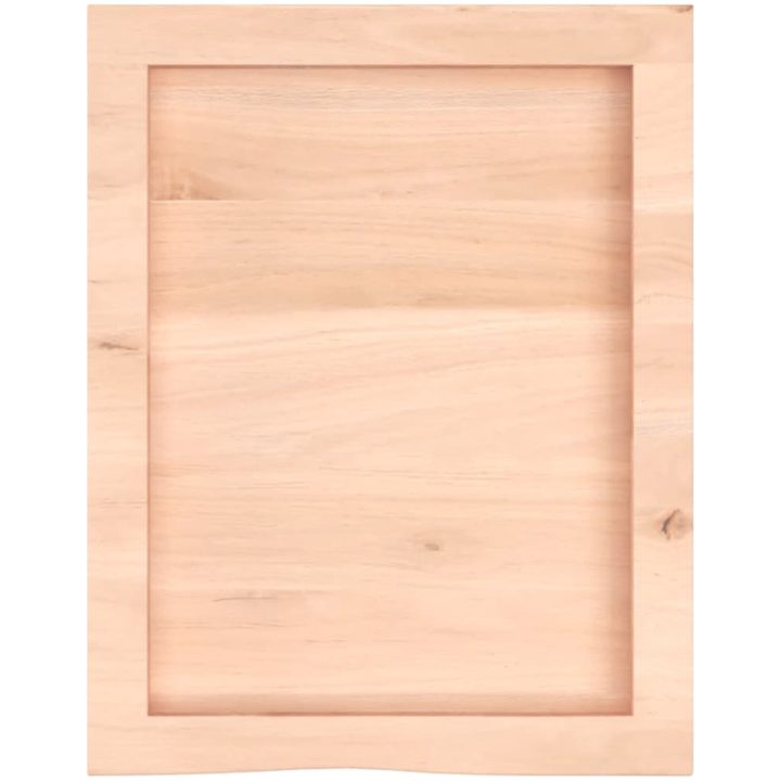 Bänkskiva för badrum 40x50x(2-4) cm obehandlat massivt trä vidaXL 40 x 50 x 4 cm – bild 4