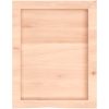 Bänkskiva för badrum 40x50x(2-6) cm obehandlat massivt trä vidaXL 40 x 50 x 6 cm – miniatyr 4