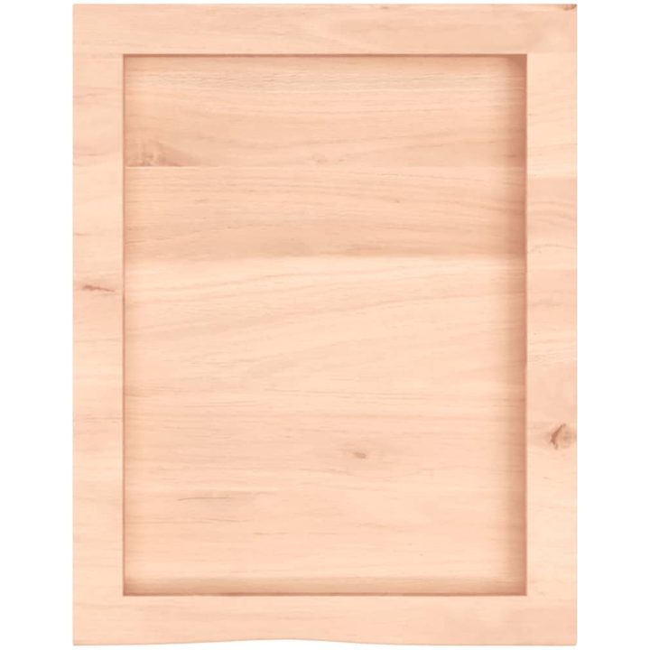 Bänkskiva för badrum 40x50x(2-6) cm obehandlat massivt trä vidaXL 40 x 50 x 6 cm – bild 4