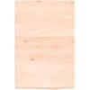 Bänkskiva för badrum 40x60x(2-4) cm obehandlat massivt trä vidaXL 40 x 60 x 4 cm – miniatyr 3