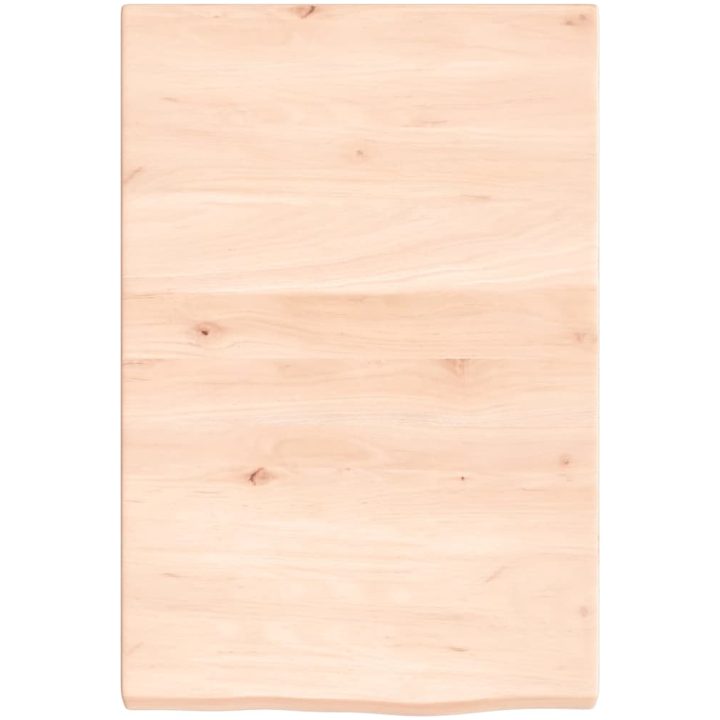 Bänkskiva för badrum 40x60x(2-4) cm obehandlat massivt trä vidaXL 40 x 60 x 4 cm – bild 3