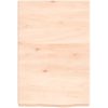 Bänkskiva för badrum 40x60x(2-6) cm obehandlat massivt trä vidaXL 40 x 60 x 6 cm – miniatyr 3
