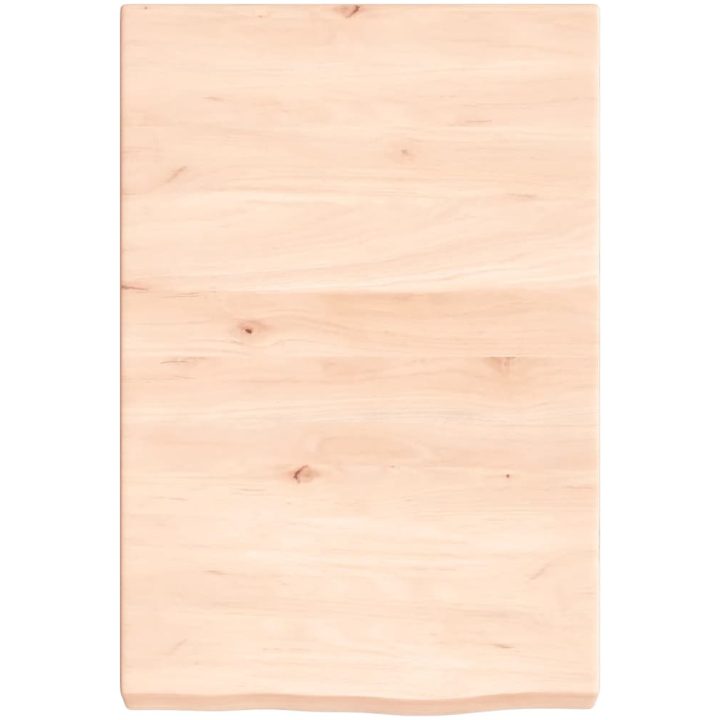 Bänkskiva för badrum 40x60x(2-6) cm obehandlat massivt trä vidaXL 40 x 60 x 6 cm – bild 3