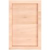 Bänkskiva för badrum 40x60x(2-6) cm obehandlat massivt trä vidaXL 40 x 60 x 6 cm – miniatyr 4