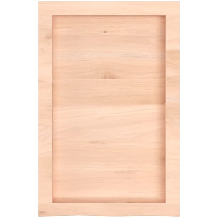 Bänkskiva för badrum 40x60x(2-6) cm obehandlat massivt trä vidaXL 40 x 60 x 6 cm – bild 4