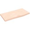 Bänkskiva för badrum 60x30x(2-4) cm obehandlat massivt trä vidaXL 60 x 30 x 4 cm – miniatyr 2