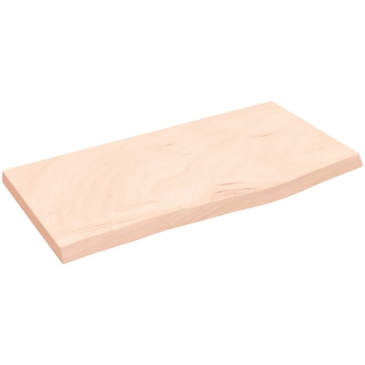 Bänkskiva för badrum 60x30x(2-4) cm obehandlat massivt trä vidaXL 60 x 30 x 4 cm – bild 2
