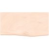 Bänkskiva för badrum 60x30x(2-4) cm obehandlat massivt trä vidaXL 60 x 30 x 4 cm – miniatyr 3