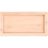 Bänkskiva för badrum 60x30x(2-4) cm obehandlat massivt trä vidaXL 60 x 30 x 4 cm – miniatyr 4