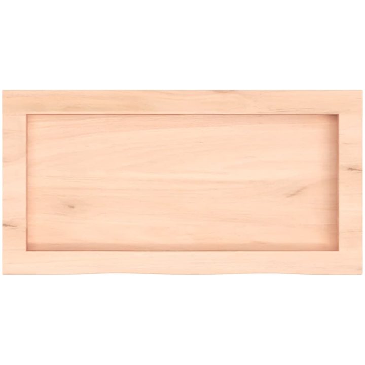 Bänkskiva för badrum 60x30x(2-4) cm obehandlat massivt trä vidaXL 60 x 30 x 4 cm – bild 4
