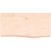 Bänkskiva för badrum 60x30x(2-6) cm obehandlat massivt trä vidaXL 60 x 30 x 6 cm – miniatyr 3