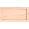 Bänkskiva för badrum 60x30x(2-6) cm obehandlat massivt trä vidaXL 60 x 30 x 6 cm – miniatyr 4
