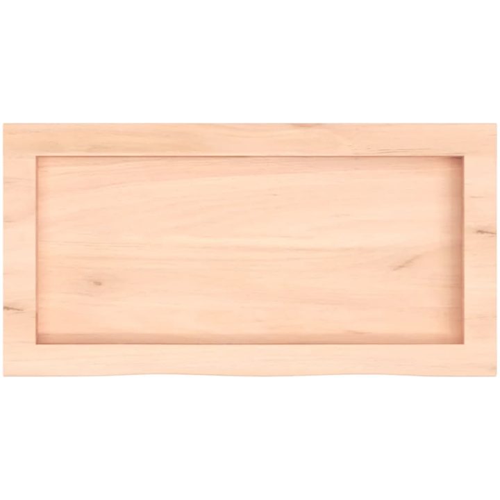 Bänkskiva för badrum 60x30x(2-6) cm obehandlat massivt trä vidaXL 60 x 30 x 6 cm – bild 4