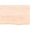 Bänkskiva för badrum 60x40x(2-4) cm obehandlat massivt trä vidaXL 60 x 40 x 4 cm – miniatyr 3