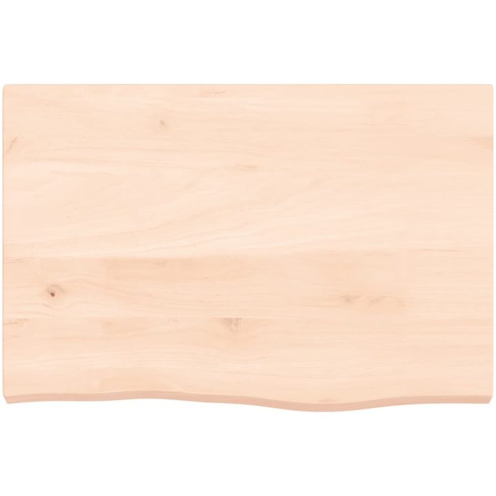 Bänkskiva för badrum 60x40x(2-4) cm obehandlat massivt trä vidaXL 60 x 40 x 4 cm – bild 3