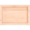 Bänkskiva för badrum 60x40x(2-4) cm obehandlat massivt trä vidaXL 60 x 40 x 4 cm – miniatyr 4