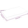 Bänkskiva för badrum 60x40x(2-4) cm obehandlat massivt trä vidaXL 60 x 40 x 4 cm – miniatyr 8