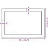 Bänkskiva för badrum 60x40x(2-6) cm obehandlat massivt trä vidaXL 60 x 40 x 6 cm – miniatyr 9