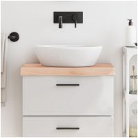Bänkskiva för badrum 60x40x(2-6) cm obehandlat massivt trä vidaXL