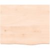 Bänkskiva för badrum 60x50x(2-4) cm obehandlat massivt trä vidaXL 60 x 50 x 4 cm – miniatyr 3