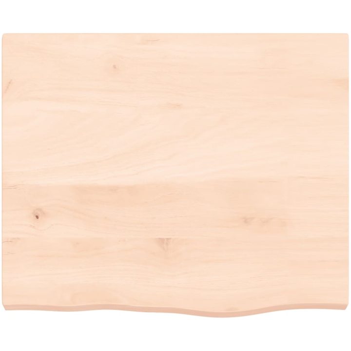 Bänkskiva för badrum 60x50x(2-4) cm obehandlat massivt trä vidaXL 60 x 50 x 4 cm – bild 3