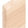 Bänkskiva för badrum 60x50x(2-4) cm obehandlat massivt trä vidaXL 60 x 50 x 4 cm – miniatyr 7