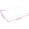 Bänkskiva för badrum 60x50x(2-4) cm obehandlat massivt trä vidaXL 60 x 50 x 4 cm – miniatyr 8