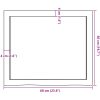 Bänkskiva för badrum 60x50x(2-4) cm obehandlat massivt trä vidaXL 60 x 50 x 4 cm – miniatyr 9