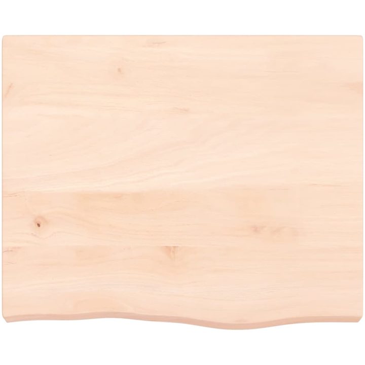 Bänkskiva för badrum 60x50x(2-6) cm obehandlat massivt trä vidaXL 60 x 50 x 6 cm – bild 3