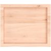 Bänkskiva för badrum 60x50x(2-6) cm obehandlat massivt trä vidaXL 60 x 50 x 6 cm – miniatyr 4