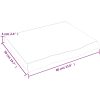 Bänkskiva för badrum 60x50x(2-6) cm obehandlat massivt trä vidaXL 60 x 50 x 6 cm – miniatyr 8