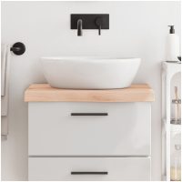 Bänkskiva för badrum 60x50x(2-6) cm obehandlat massivt trä vidaXL