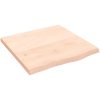 Bänkskiva för badrum 60x60x(2-4) cm obehandlat massivt trä vidaXL 60 x 60 x 4 cm – miniatyr 2